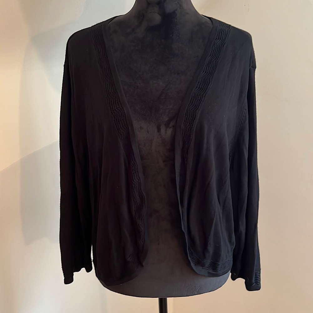 CJ  Banks L/S Sweater Black 2X